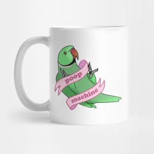 Poop Machine Green Ringneck Mug